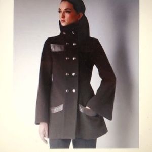 MACKAGE XS Brown Wool Cashmere Military Coat